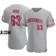 Fernando Cruz Men's Cincinnati Reds Gray Authentic Road Jersey