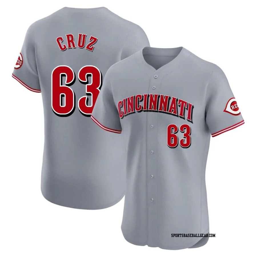 Fernando Cruz Men's Cincinnati Reds Gray Elite Road Jersey