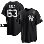 Fernando Cruz Men's New York Yankees Black/White Replica 2024 World Series Jersey