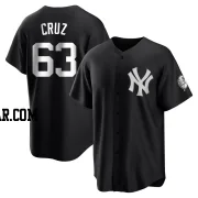 Fernando Cruz Men's New York Yankees Black/White Replica Jersey