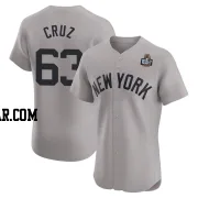 Fernando Cruz Men's New York Yankees Gray Elite Road 2024 World Series Jersey