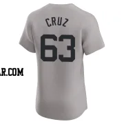 Fernando Cruz Men's New York Yankees Gray Elite Road 2024 World Series Jersey