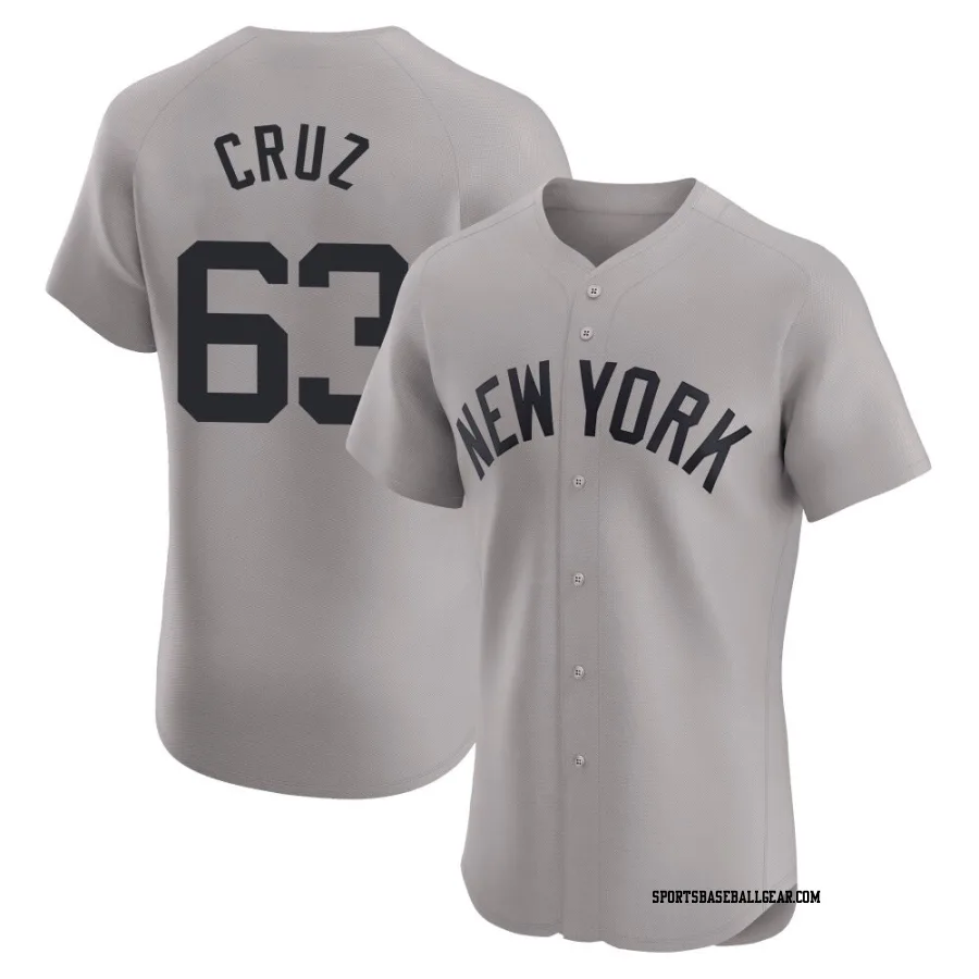 Fernando Cruz Men's New York Yankees Gray Elite Road Jersey