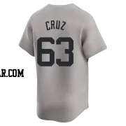 Fernando Cruz Men's New York Yankees Gray Limited Away 2024 World Series Jersey