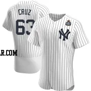 Fernando Cruz Men's New York Yankees White Authentic Home 2024 World Series Jersey