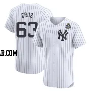 Fernando Cruz Men's New York Yankees White Elite Home 2024 World Series Jersey