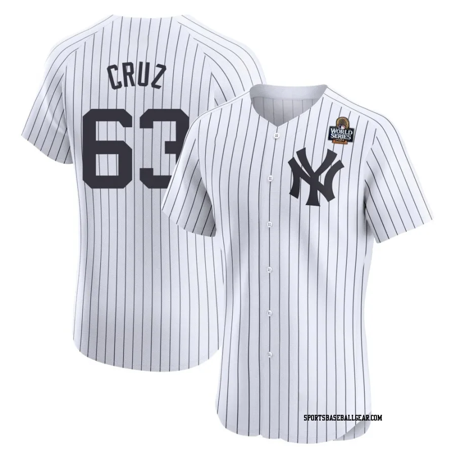 Fernando Cruz Men's New York Yankees White Elite Home 2024 World Series Jersey