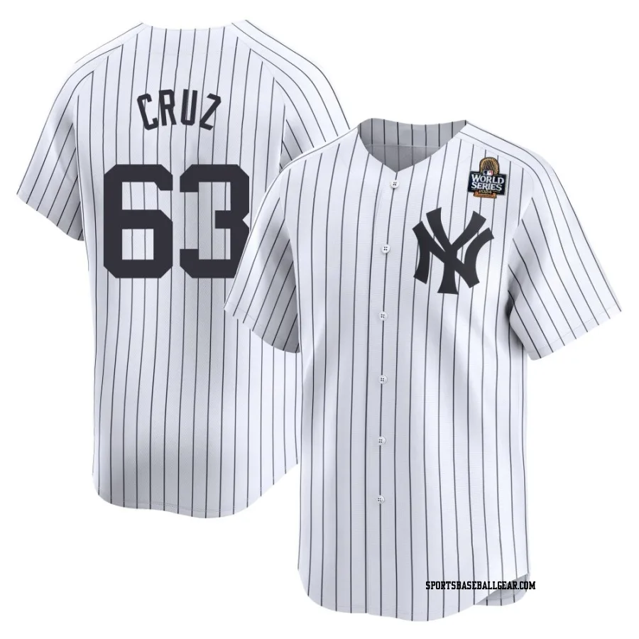 Fernando Cruz Men's New York Yankees White Limited Yankee Home 2024 World Series Jersey