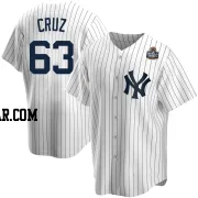 Fernando Cruz Men's New York Yankees White Replica Home 2024 World Series Jersey