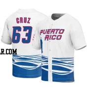 Fernando Cruz Men's Puerto Rico Baseball White Replica 2023 World Baseball Classic Jersey