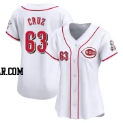 Fernando Cruz Women's Cincinnati Reds White Limited Home Jersey