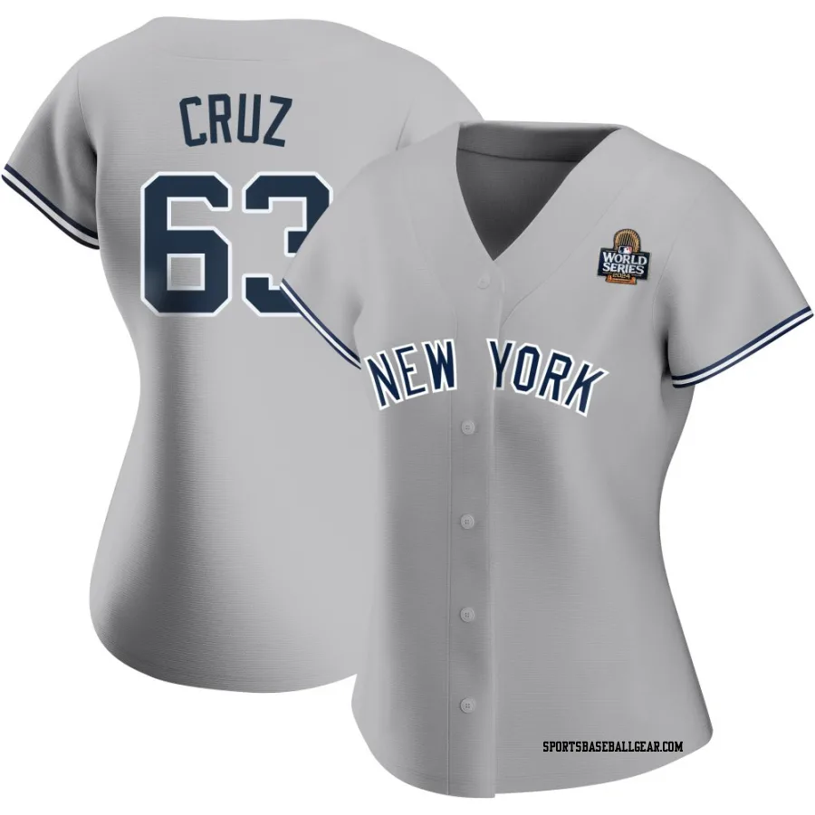 Fernando Cruz Women's New York Yankees Gray Authentic Road Name 2024 World Series Jersey