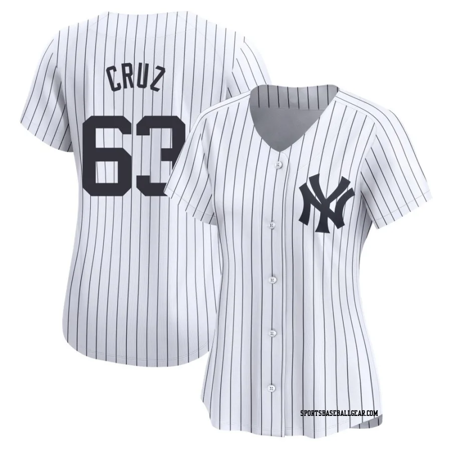 Fernando Cruz Women's New York Yankees White Limited Yankee Home Jersey