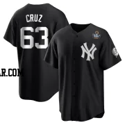 Fernando Cruz Youth New York Yankees Black/White Replica 2024 World Series Jersey