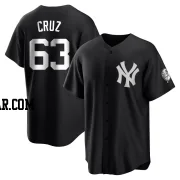 Fernando Cruz Youth New York Yankees Black/White Replica Jersey