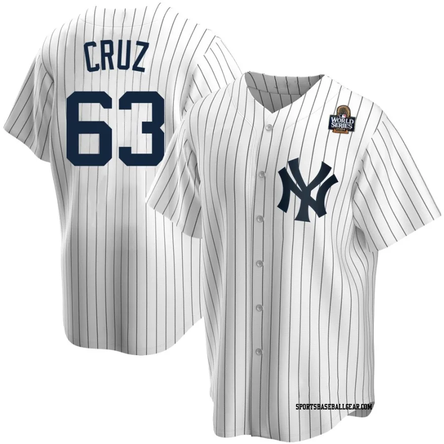 Fernando Cruz Youth New York Yankees White Replica Home 2024 World Series Jersey