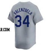 Fernando Valenzuela Men's Los Angeles Dodgers Gray Limited Away Jersey