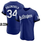 Fernando Valenzuela Men's Los Angeles Dodgers Royal Authentic 2021 City Connect Jersey