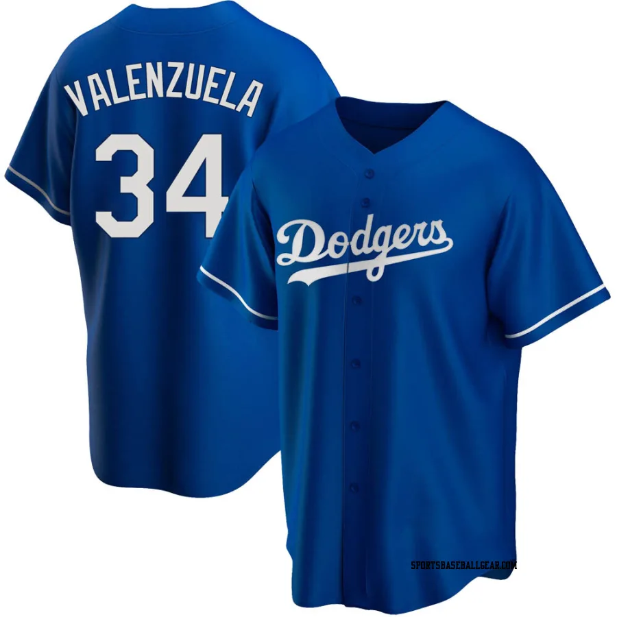 Fernando Valenzuela Men's Los Angeles Dodgers Royal Replica Alternate Jersey