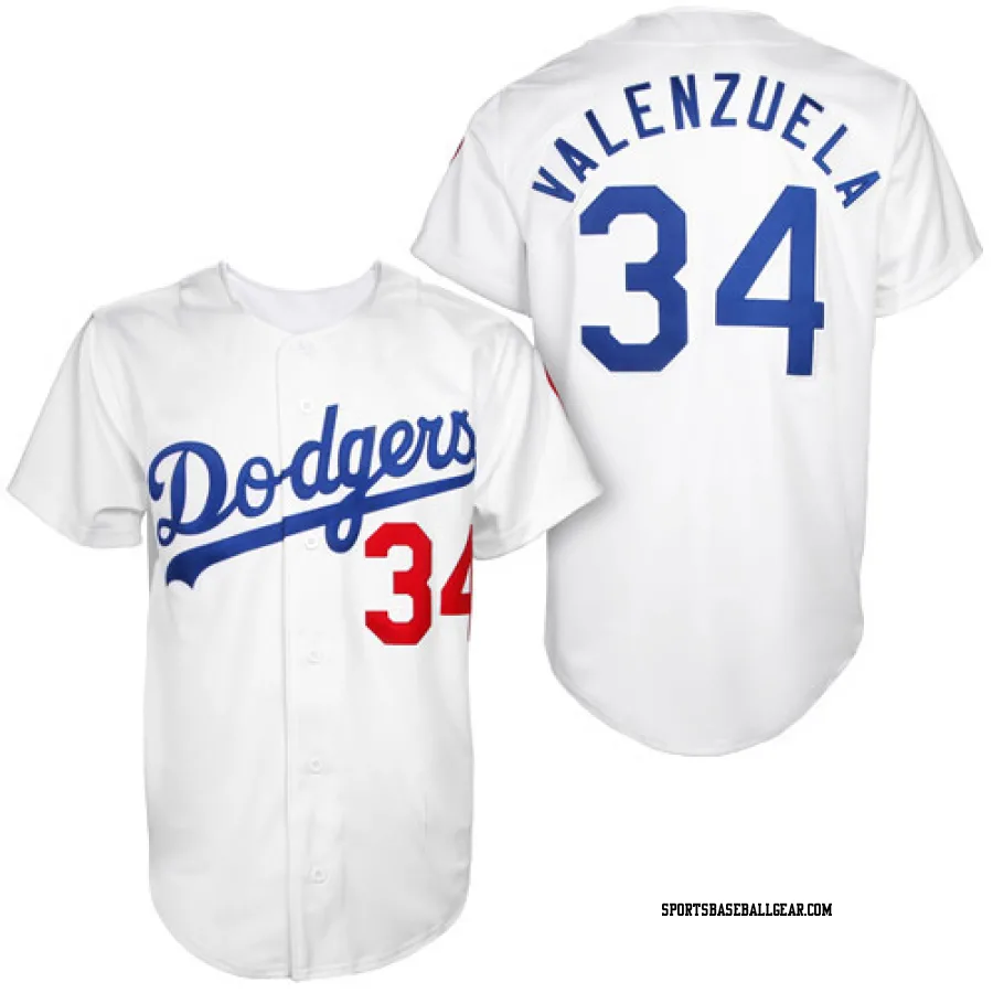 Fernando Valenzuela Men's Los Angeles Dodgers White Authentic 1955 Throwback Jersey