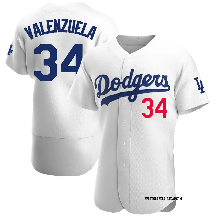 Fernando Valenzuela Men's Los Angeles Dodgers White Authentic Home Jersey