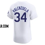 Fernando Valenzuela Men's Los Angeles Dodgers White Elite Home Jersey