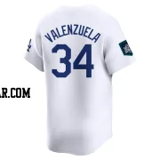 Fernando Valenzuela Men's Los Angeles Dodgers White Limited 2024 World Tour Seoul Series Home Jersey