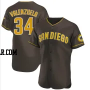 Fernando Valenzuela Men's San Diego Padres Brown Authentic Road Jersey