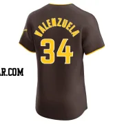 Fernando Valenzuela Men's San Diego Padres Brown Elite Road Vapor Premier Jersey