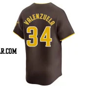 Fernando Valenzuela Men's San Diego Padres Brown Limited Away Jersey