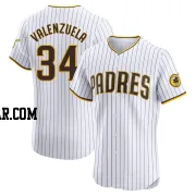 Fernando Valenzuela Men's San Diego Padres White Elite Home Jersey