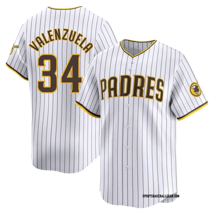 Fernando Valenzuela Men's San Diego Padres White Limited Home Jersey