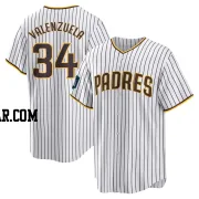 Fernando Valenzuela Men's San Diego Padres White Replica 2024 World Tour Seoul Series Home Jersey