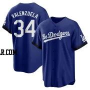 Fernando Valenzuela Youth Los Angeles Dodgers Royal Replica 2021 City Connect Jersey