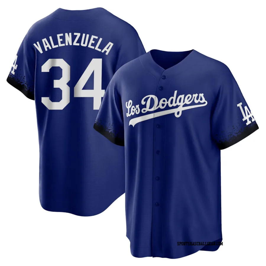 Fernando Valenzuela Youth Los Angeles Dodgers Royal Replica 2021 City Connect Jersey