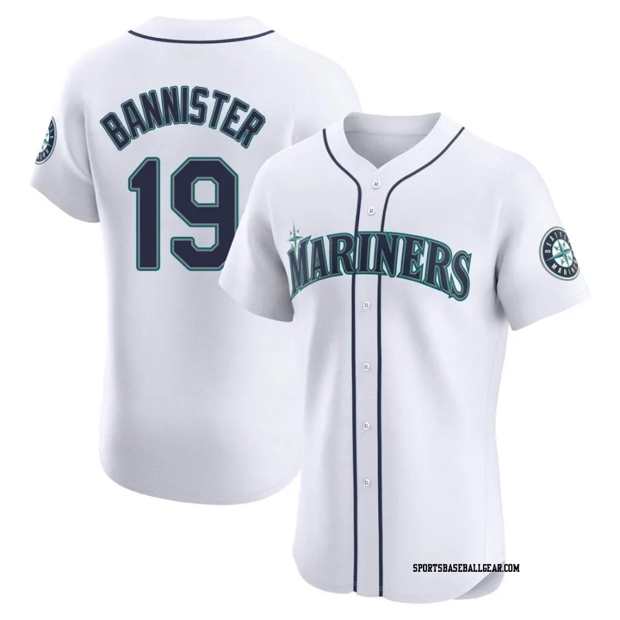 Floyd Bannister Men's Seattle Mariners White Elite Home Jersey