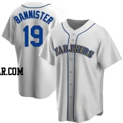 Floyd Bannister Men's Seattle Mariners White Replica Home Cooperstown Collection Jersey