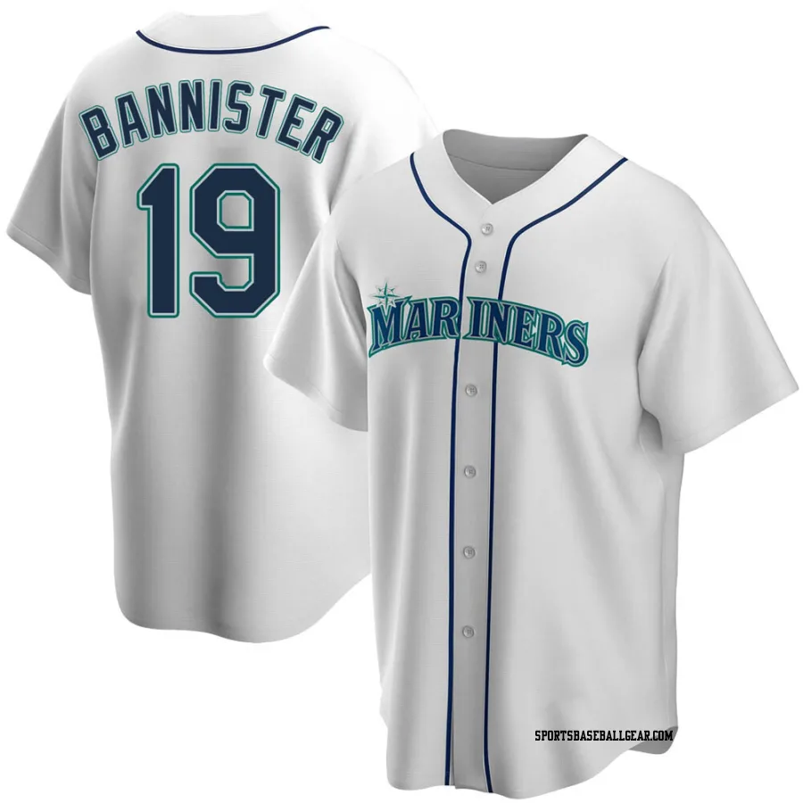 Floyd Bannister Men's Seattle Mariners White Replica Home Jersey