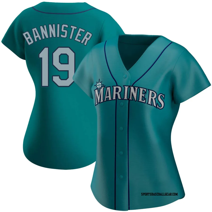 Floyd Bannister Women's Seattle Mariners Aqua Authentic Alternate Jersey