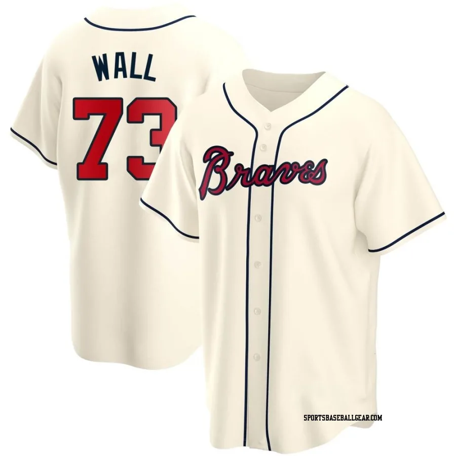 Forrest Wall Men's Atlanta Braves Cream Replica Alternate Jersey