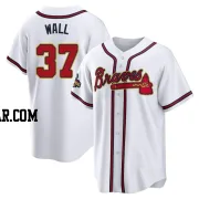 Forrest Wall Men's Atlanta Braves Gold Replica White 2022 Program Jersey