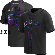 Forrest Whitley Youth Houston Astros Black Holographic Replica Alternate Jersey