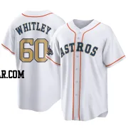 Forrest Whitley Youth Houston Astros Gold Replica White 2023 Collection Jersey