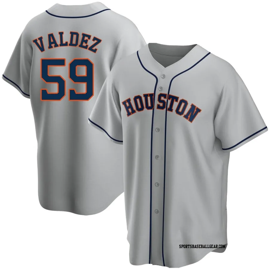 Framber Valdez Men's Houston Astros Gray Replica Road Jersey