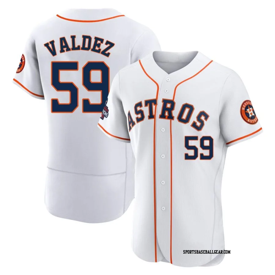 Framber Valdez Men's Houston Astros White Authentic 2022 World Series Champions Home Jersey