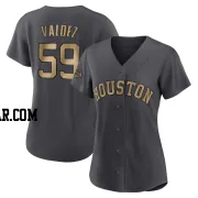 Framber Valdez Women's Houston Astros Charcoal Game Authentic 2022 All-Star Jersey