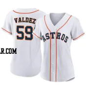 Framber Valdez Women's Houston Astros White Authentic 2022 World Series Home Jersey