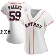 Framber Valdez Women's Houston Astros White Authentic Home Jersey