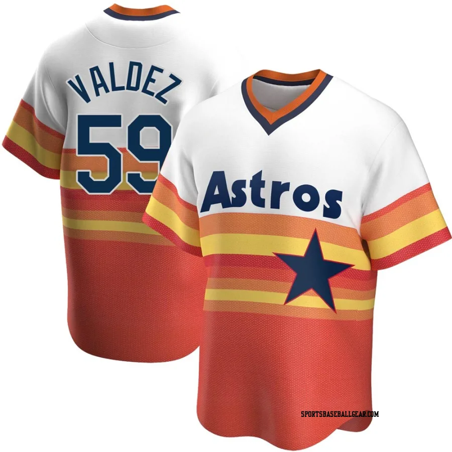 Framber Valdez Youth Houston Astros White Replica Home Cooperstown Collection Jersey