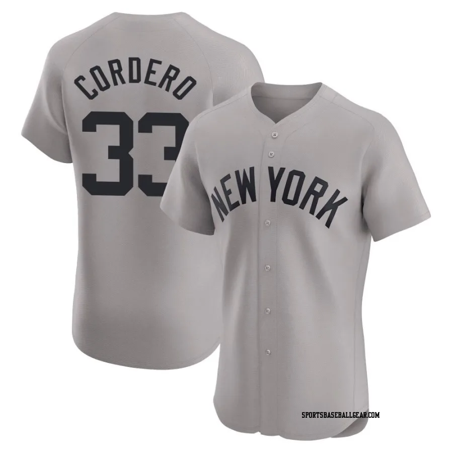 Franchy Cordero Men's New York Yankees Gray Elite Road Jersey